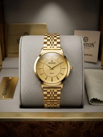 SVESTON Silky Gold Dial Women's Dress Watch