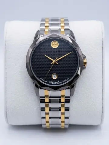 SVESTON Men's Two-Tone Stainless Steel Honeycomb Dial Watch