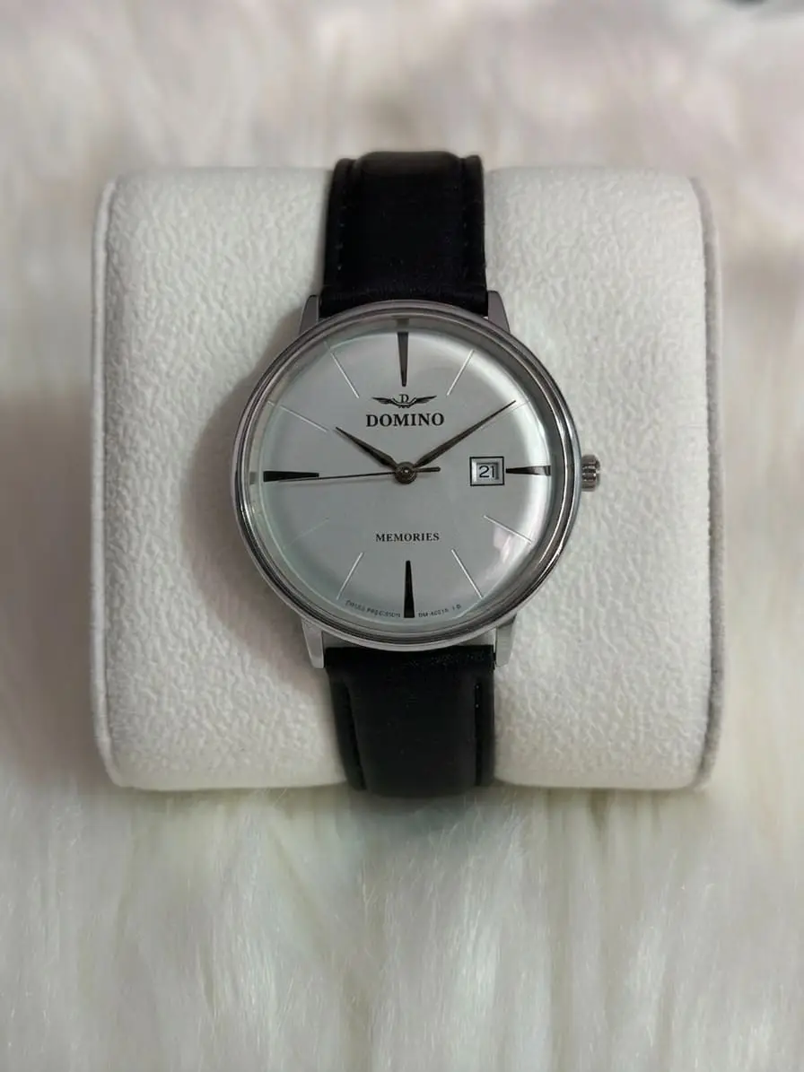 DOMINO "Memories" Classic Silver Dial Men's Dress Watch