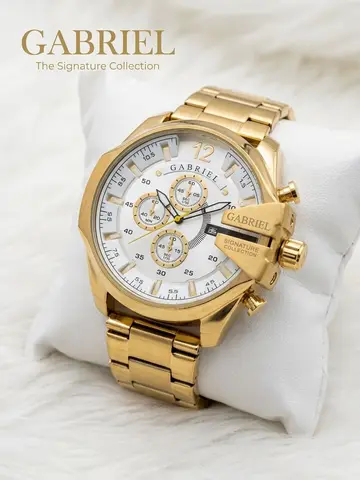 CAGARNY 8500 Gold & White Executive Men's Watch